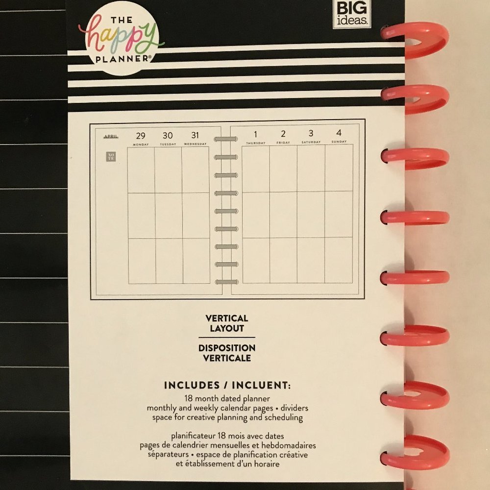 The Happy Planner Classic 18 Month Vertical Layout Hello Darling - Picture 12 of 12
